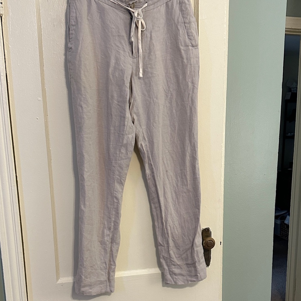Vince Beige Linen Pants